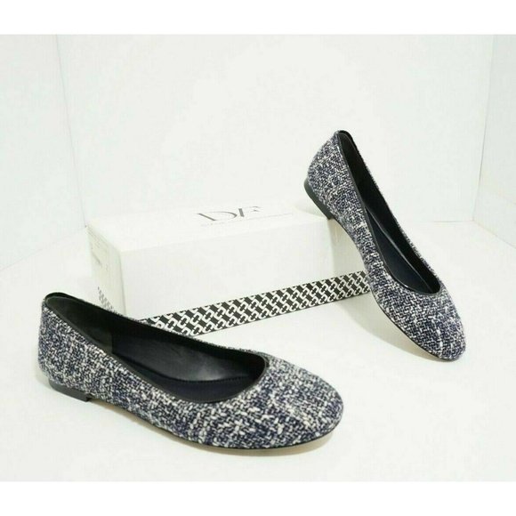 DVF Diane Von Furstenberg Cambridge Women's Slip On Flats Navy White US 7.5 M - Picture 4 of 11